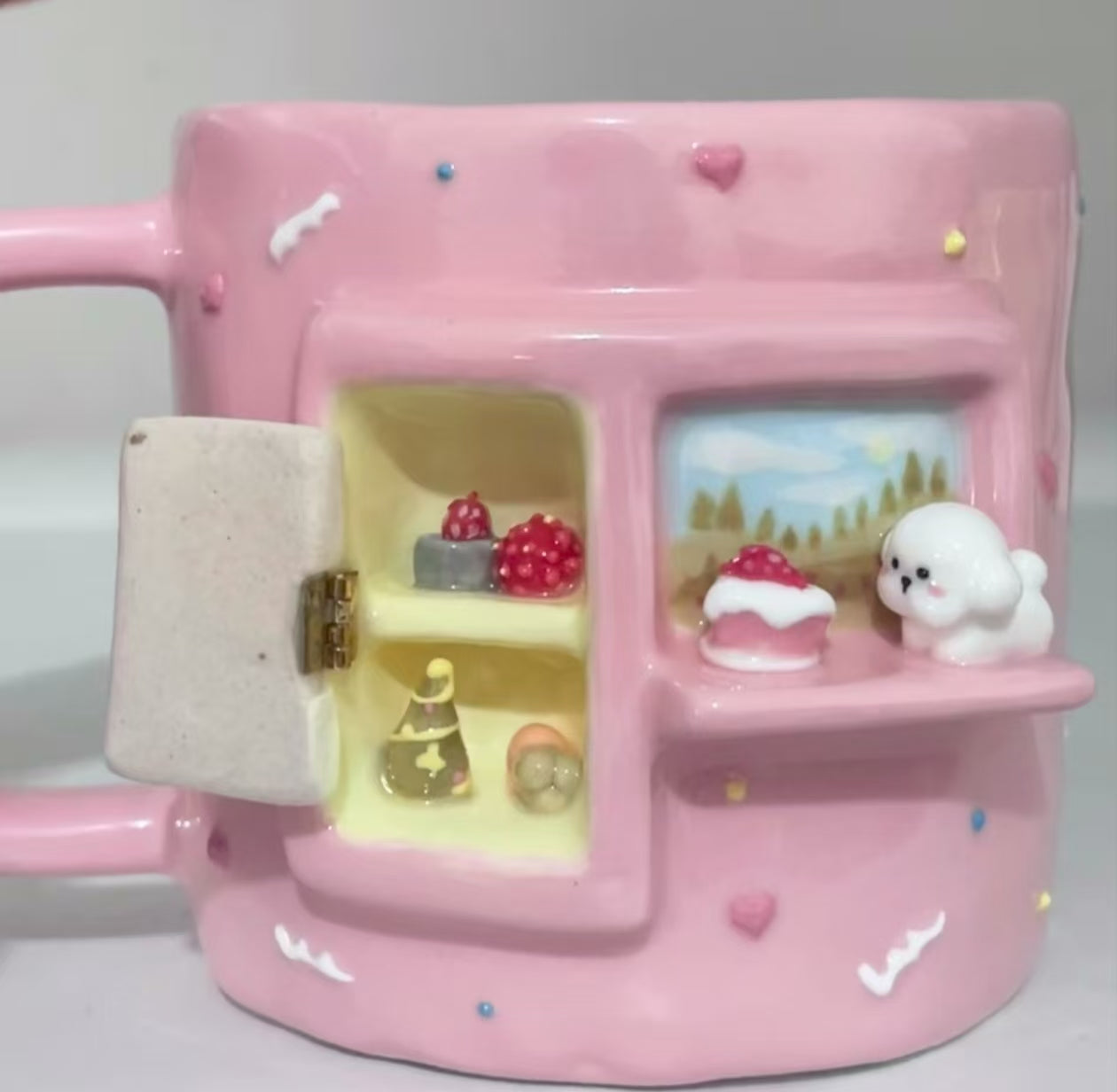 Kawaii Puppy Cake House Ceramic Mug