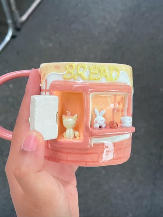 Cute Bread Shop Ceramic Mug